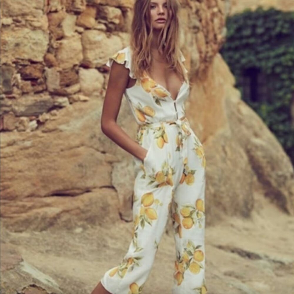 NWOT For Love & Lemons Limonada Jumpsuit